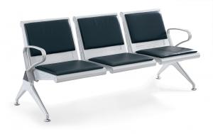WNACS-THREE SETAS METAL POWDER PAINTED AIRPORT WATIING CHAIR WITH PVC OR PU CUSHION System 1
