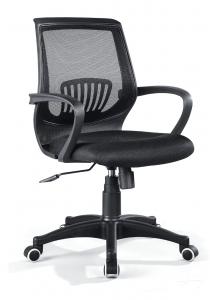 Swivel Office Chair with Black Armrest and Black mesh Backrest
