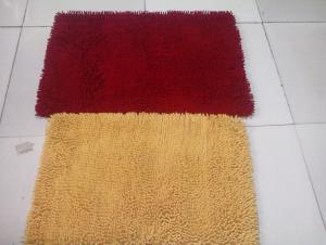 Red Yellow Chenille Microfiber Carpet