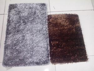 Cheap Grey Brown Chenille Microfiber Rug System 1
