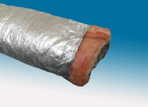 Double-ply red scrim aluminum foil insulated air duct
