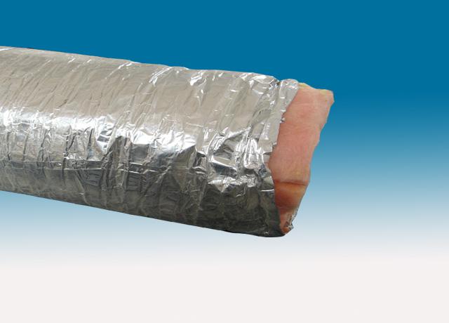 Red scrim single-ply aluminum foil insulated air duct