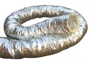 Round polyester Insulation Aluminum flexible ducts for air duct work in HVAC ventilation made by China manufacturer