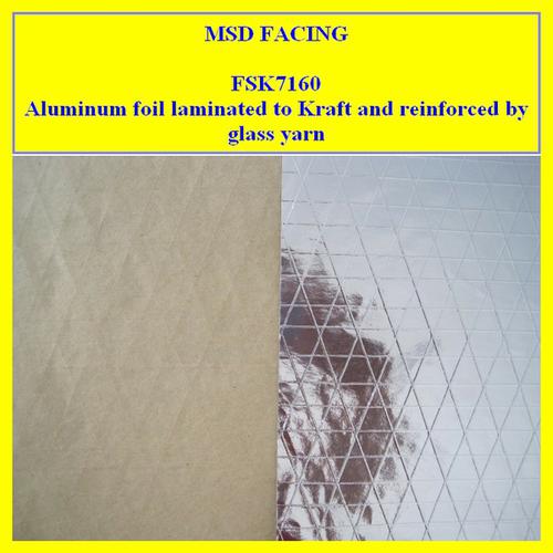 Aluminum Foil Facing Single Sided Aluminium Foil Scrim Kraft Laminated Sheet System 1