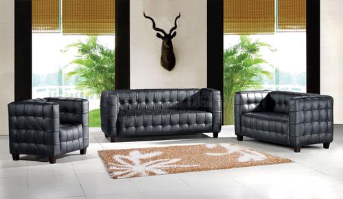 Classic chesterfield sofa 3seater with steeless iron real leather System 1