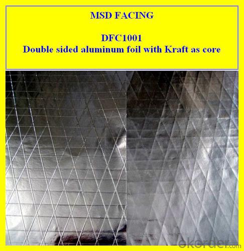 Aluminum Foil Facing Double Side Aluminium Foil Scrim Kraft Laminated Sheet System 1