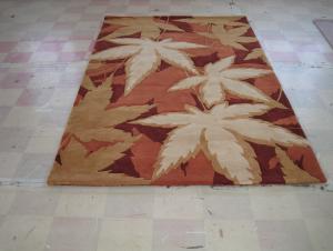 Leaf  Design Polyester Area Carpet