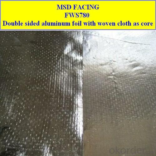 Double side aluminium foil laminated to PE Woven fabric System 1