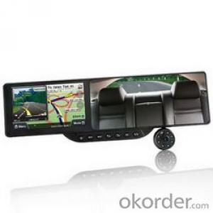 Rearview Mirror with GPS and Bluetooth headset and 720P HD DVR L310 System 1