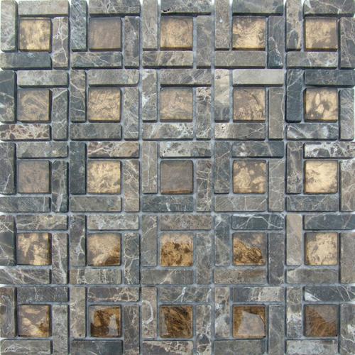 Glass mosaic mix marble MGR03 System 1