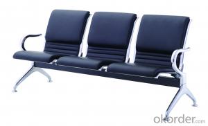 Airport Wating Chair with PU Cushion Fully Covered Three Seats Airport Wating Chair System 1