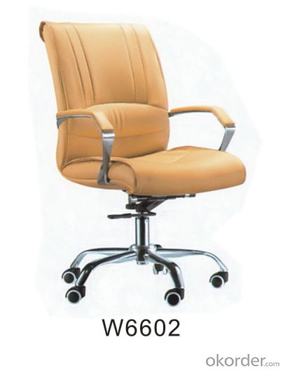 WNOCS-Light Bronze PU Leather Swivel Office Chair with Foams