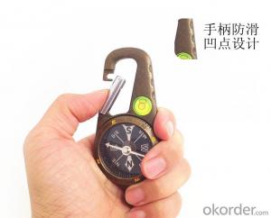 Metal Carabiner Magnetic Compass For Tourist
