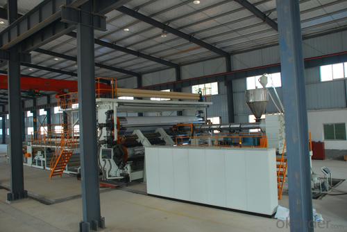 PE-PVC wider geomembrane sheet extrusion line System 1