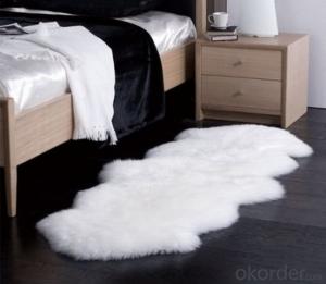 White Faux Sheep Skin Carpet System 1