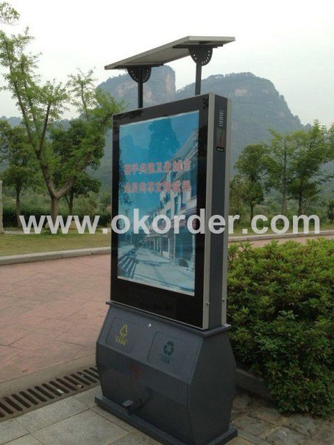 solar advertising light box, lighting box with dust bin System 1