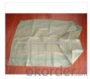 green PP woven bag for packing garbage with draw string for korea market