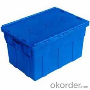 Plastic crates for warehouse storage