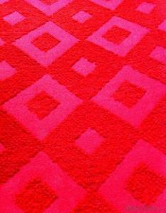 Polyester Plain Color Velour Jacquard Carpet