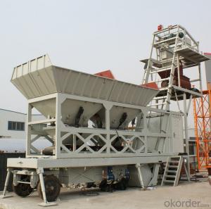 Mobile Concrete Mixing Machine YHZS25 (with capacity of 25m3/h)