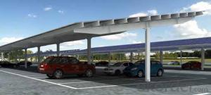 solar  carport system single pile