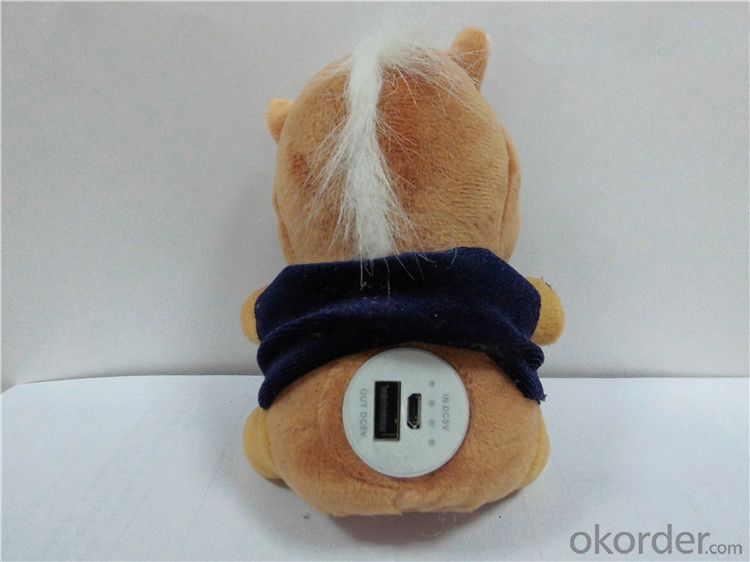 Cute Plush Doll Portable Mobile Power Bank for iPhone