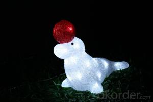 Christmas 3D Motif Light Acrylic Sea Lion