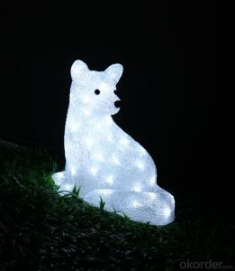 Christmas 3D Motif Light Acrylic Fox