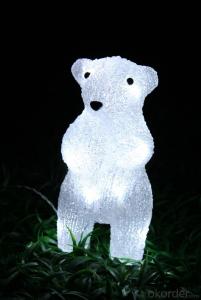 Christmas 3D Motif Light Acrylic Bear