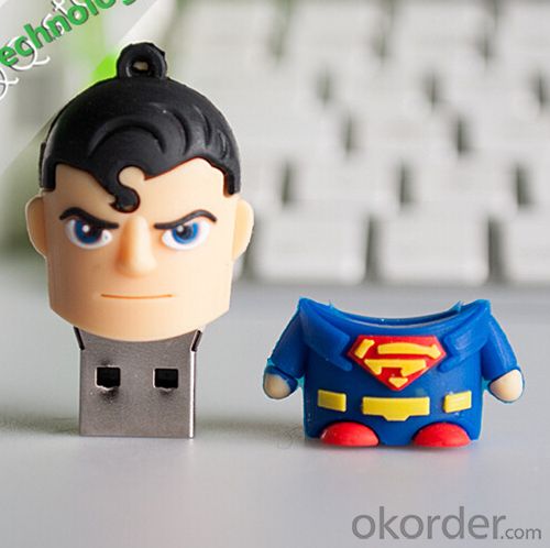 Top Quanlity Cute PVC Superman Cartoon USB Flash Drive System 1