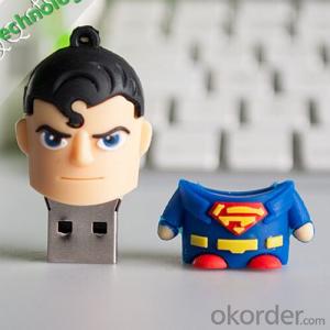 Top Quanlity Cute PVC Superman Cartoon USB Flash Drive