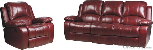 Modern recliner sofa real import leather System 1