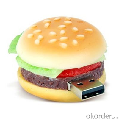 PVC Hamburger USB Drive Pendrives USB Flash Memory System 1