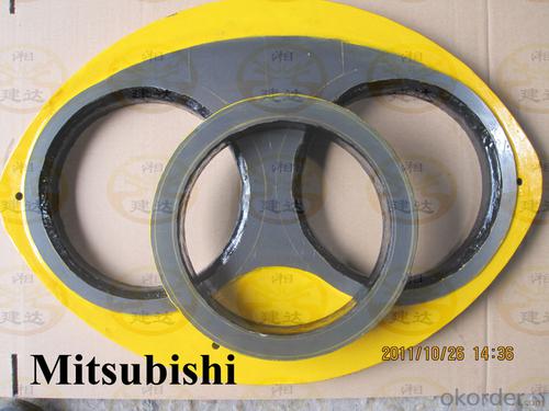 Spectacle wear plate  for Mitsubishi concrete pump DN205 System 1