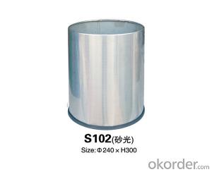 S102 Rooms stainless steel trash