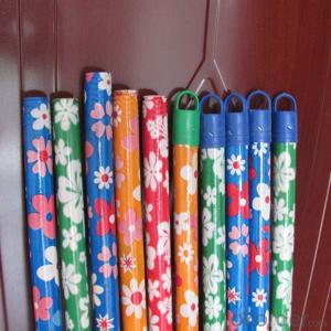 Painted wooden mop sticks for broom