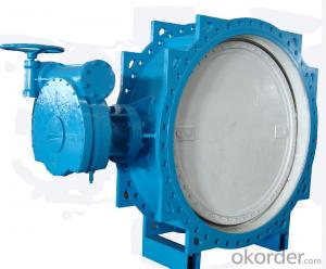 Resilient seated double eccentric butterfly valve