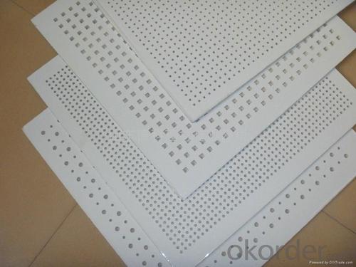 Drywall Sound Absorption Gypsum Ceiling Tiles600*600 System 1