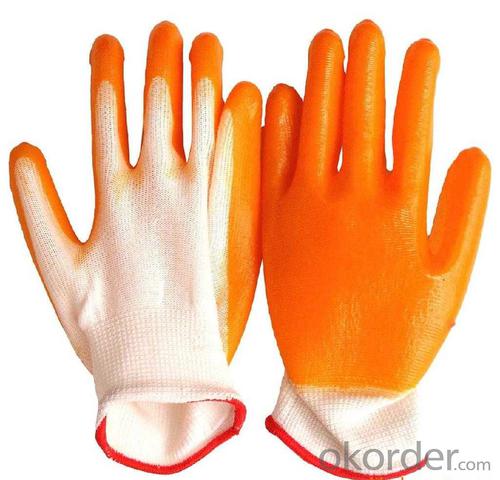 13 Gauge High Flex Nylon Latex Crinkle Finish Coated Work Gloves System 1