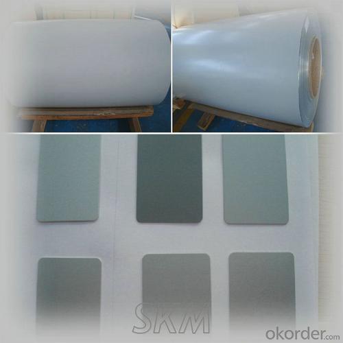 Brushed Aluminum Adhesive Sheets - Grey Color Back Coated Aluminum Sheet Rolls System 1