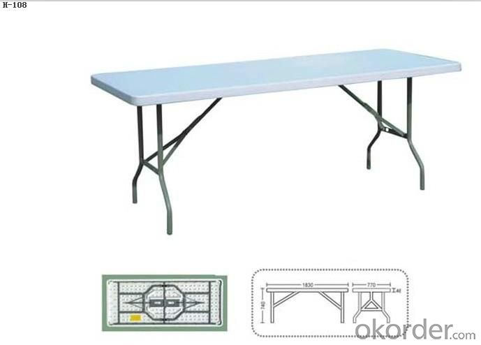 FT6 blow molding rectangular folding table