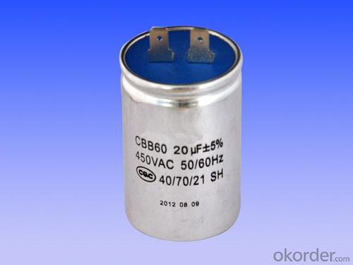 Round aluminum case motor running capacitors System 1