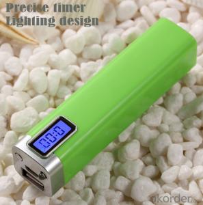 Portable power bank with screen and timer