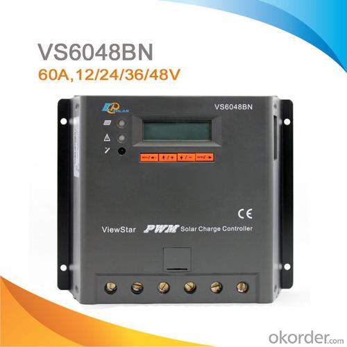 Solar Controllers 10a LCD Display PWM Solar Charge Controller /Regulator 60A 12/24/36/48V, VS6048BN System 1