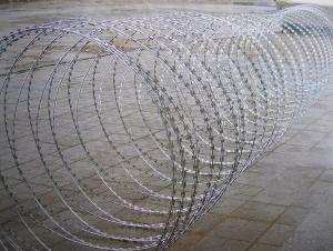 High Quality  Galvanized Razor  Wire With Electro Dipped Galvanized Wire System 1