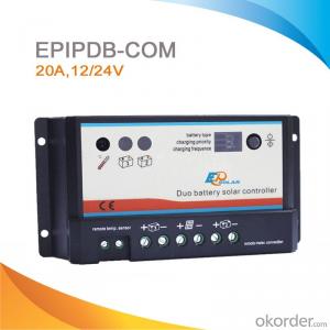 Duo Battery Charge Controller Solar for Caravan, Motorhome, Boat and Golf Cart,20A,12/24V,EPIPDB-COM