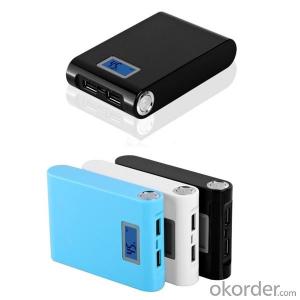 Hot selling 10400mah power bank with LED screen and flashlight
