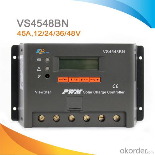 North Bay Solar Charge Controllers LCD Display PWM Solar Panel Charge Controller/Regulator 45A 12/24/36/48V, VS4548BN System 1