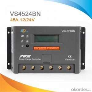 LCD/LED High Quality PWM Solar System Charge Controller/Regulator with CE ROHS,45A 12V/24V ,VS4524BN