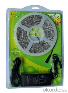 CE ROHS UL SAA Certificate Blister Package DC12V/24V 3528%5050 RGB Led strip Kit with Controller and Adapter